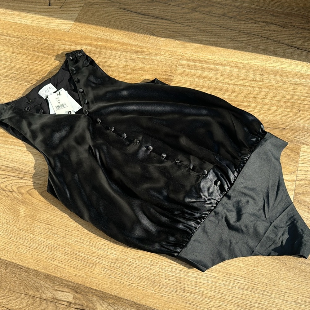 Black Cami NYC Lorna Buttom Bodysuit - Picture 2 of 4